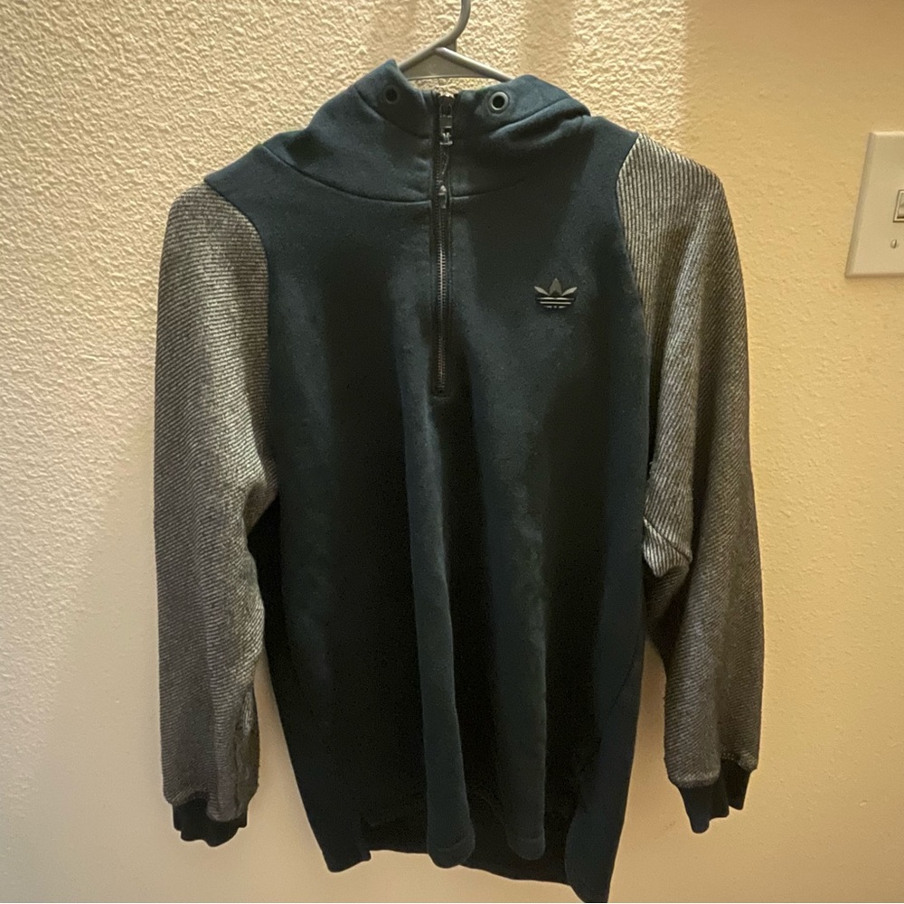 Adidas Green and Gray Hoodie